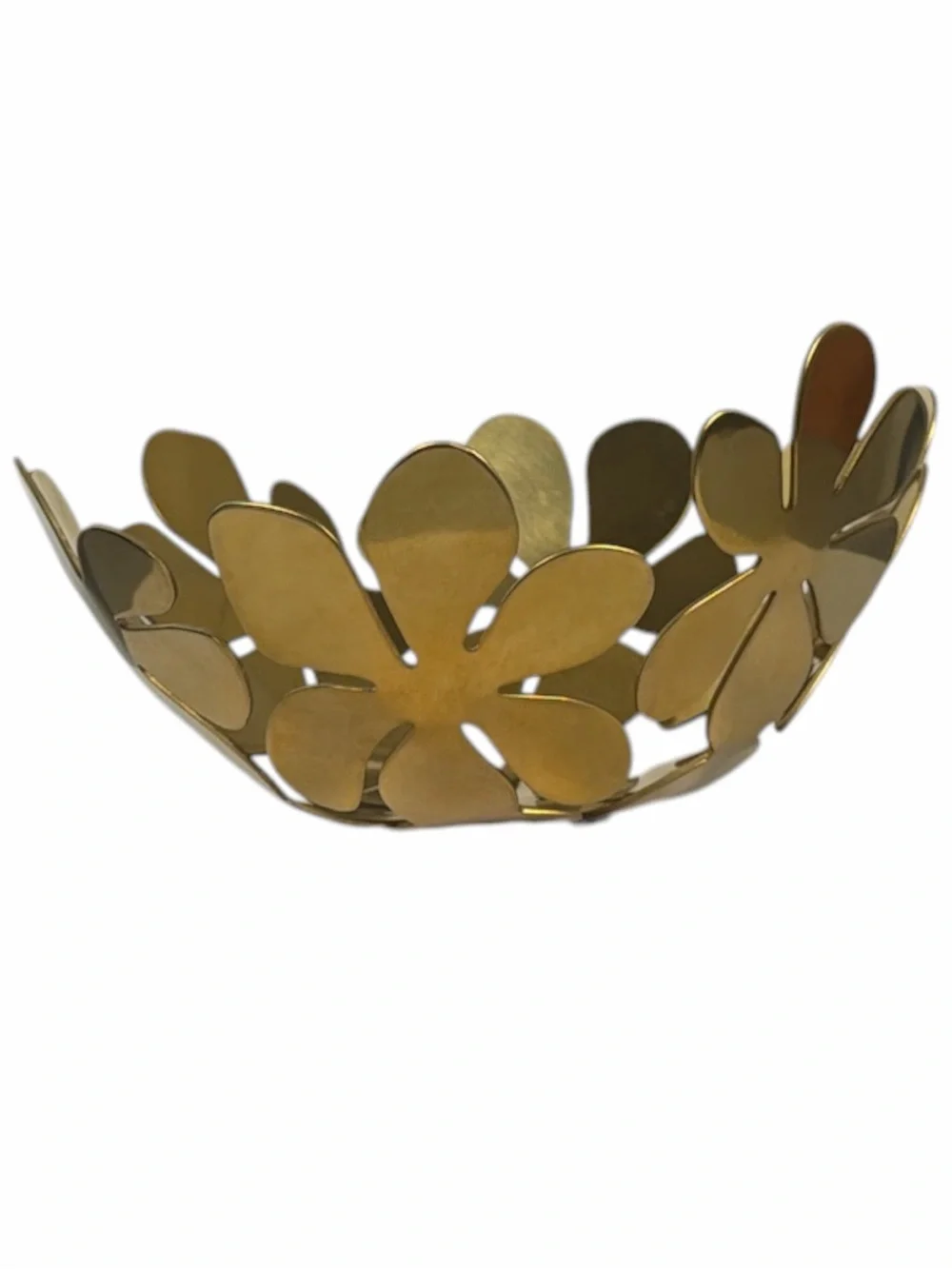 IKEA STOCKHOLM Gold Metal Floral Bowl | Monika Mulder Centerpiece Decor